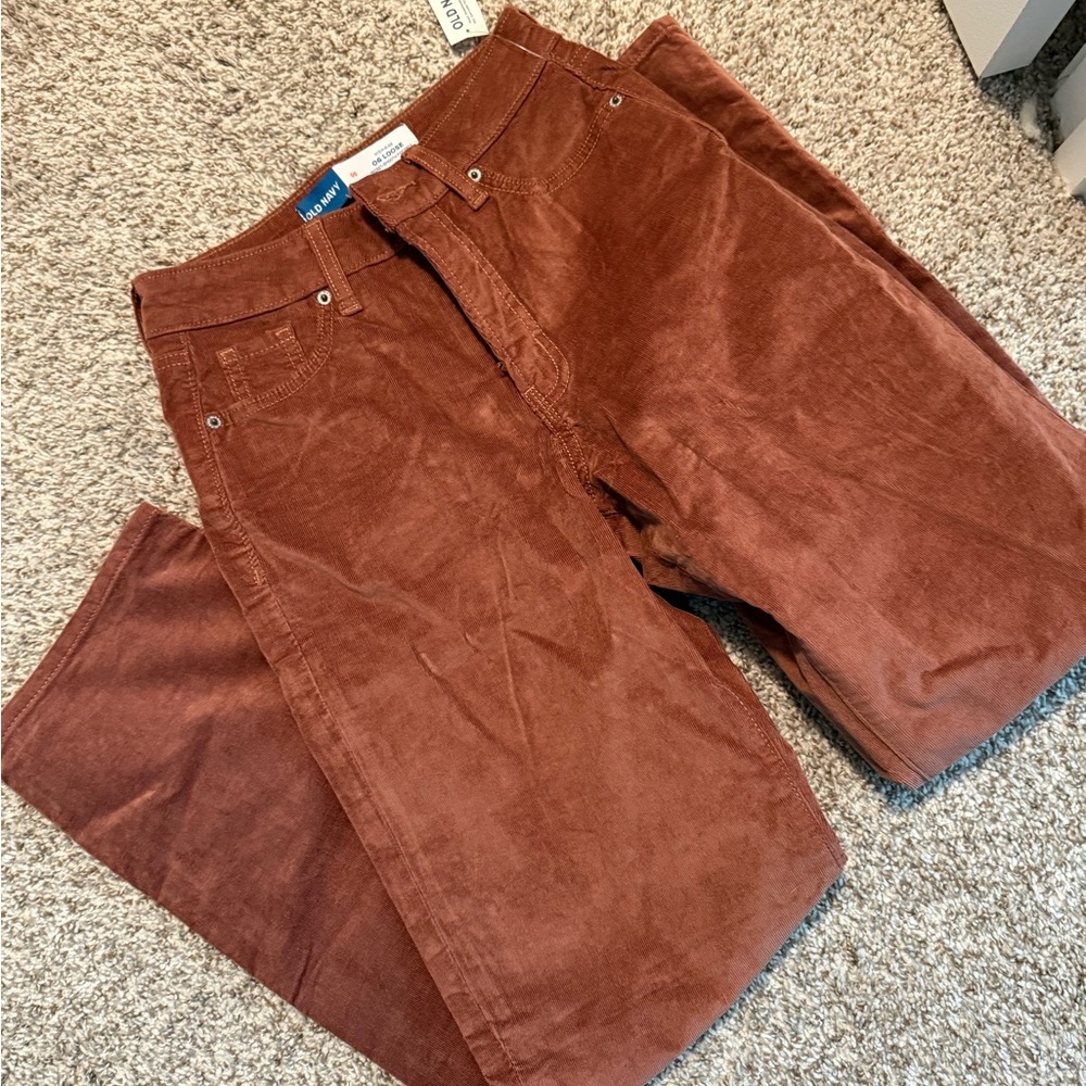 Old Navy High waisted Womens Rust Corduroy Pants